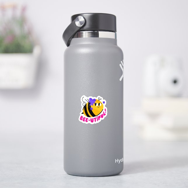 Autocollant quotidien d'affirmation abeille (HydroFlask)