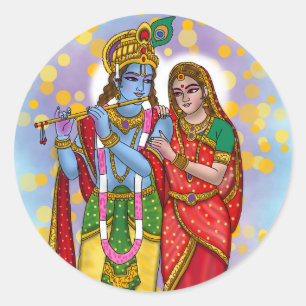 Autocollant Radha Krishna