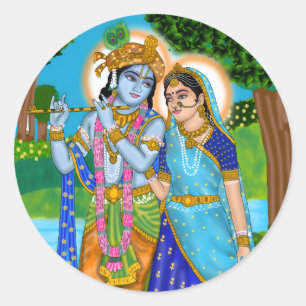 Autocollant Radha Krishna