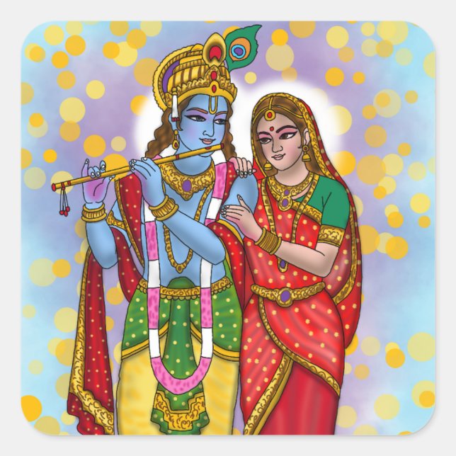 Autocollant Radha Krishna (Devant)