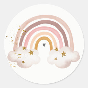 Autocollant Rainbow Boho Pastel Rainbow Earth Tone