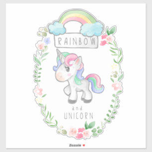 Autocollant Rainbow Unicorn