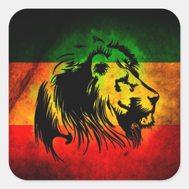 Autocollant Rasta Lion (Devant)