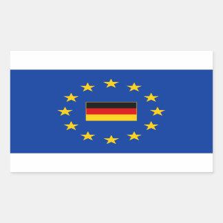 Autocollant rectangle Allemagne de l'Union europée
