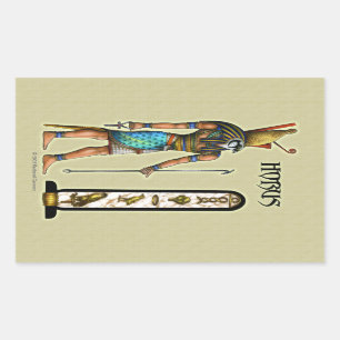 Autocollant rectangle Horus