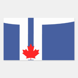 Autocollant rectangulaire avec drapeau de Toronto