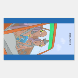 Autocollant rectangulaire d'accident de simulacres