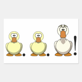 Autocollant rectangulaire DuckDuckGoose