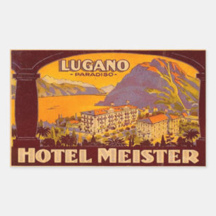 Autocollant rectangulaire Meister Lugano Paradiso