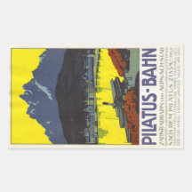 Autocollant rectangulaire Pilatus Bahn