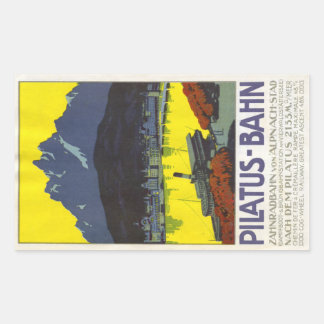 Autocollant rectangulaire Pilatus Bahn