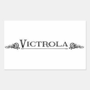 Autocollant rectangulaire Victrola