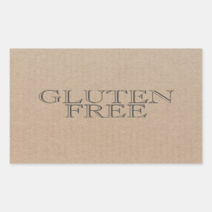Autocollant rectangulaire vintage sans gluten