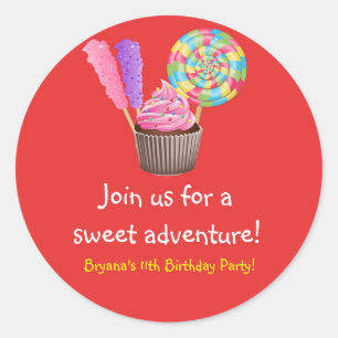 Autocollant Red Candyland Candy Cupcake