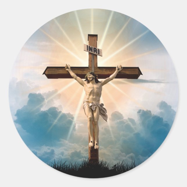 autocollant religieux vintage (Devant)