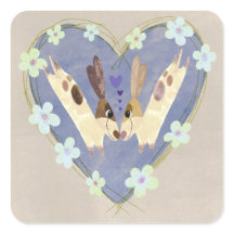 Autocollant Renard et Cardinal Hiver