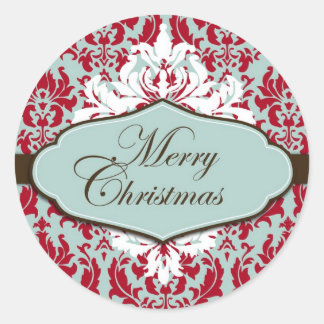 Autocollant rétro Brocade de Noël