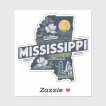 Autocollant rétro Mississippi State Car