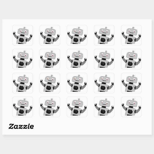 autocollant robot robot (Feuille)