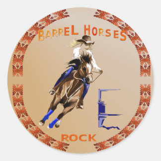 Autocollant rock Barrel Horses