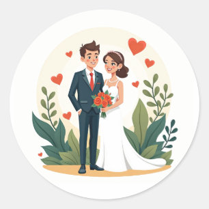 Autocollant Romance mariage