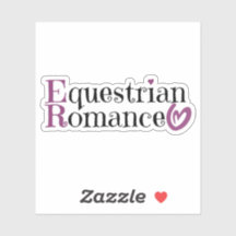 Autocollant romantique équestre