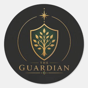 Autocollant rond archétype Taureau de The Guardian