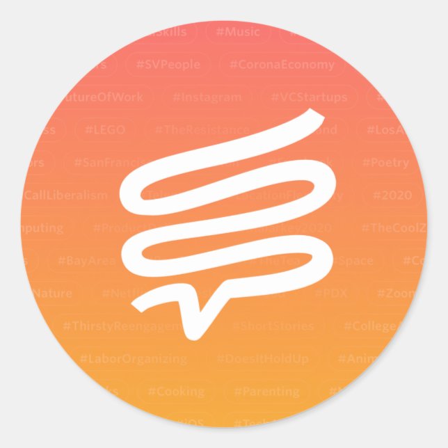 Autocollant rond avec logo Telepath (Devant)