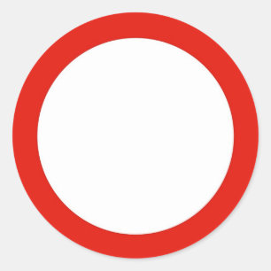 Autocollant rond avec ne pas entrer de panneau de 