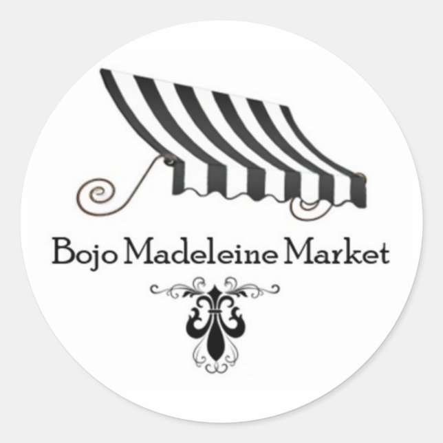 Autocollant rond Bojo Madeleine Market 3" 2025 (Devant)