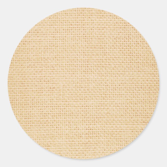 Autocollant rond Burlap vintage (Devant)
