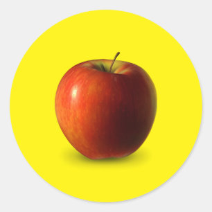 Autocollant rond classique Apple