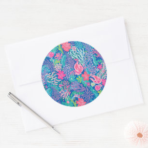 Autocollant rond classique au graphisme élégant