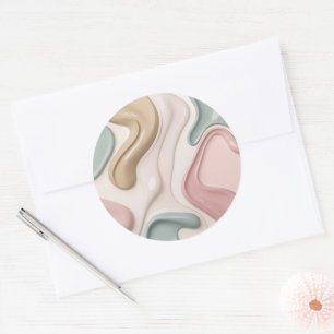 Autocollant rond classique dans un graphique éléga