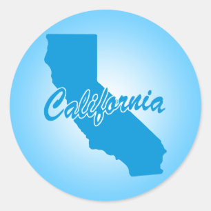 Autocollant rond classique de Californie