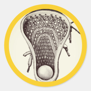 Autocollant rond classique de l'équipe de crosse j