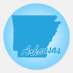 Autocollant rond classique de l'État Arkansas