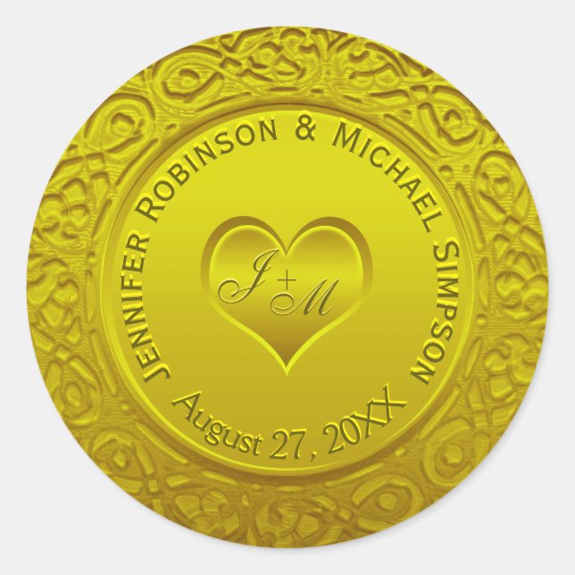 Autocollant rond classique de sembler de feuille (Devant)