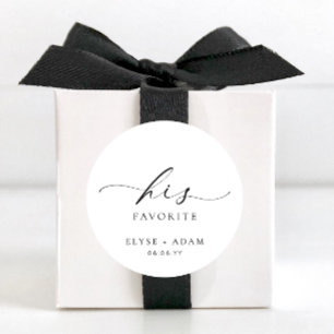 Autocollant rond classique Ellesmere Son favori