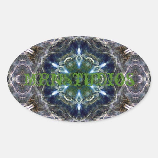 Autocollant rond classique Folk Mandala (Devant)