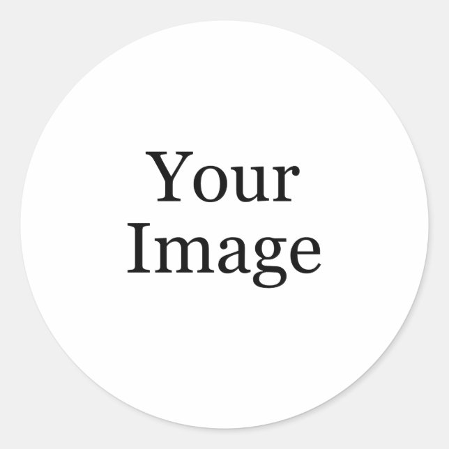 Autocollant rond classique photo personnalisée (Devant)