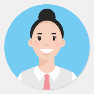 Autocollant rond classique professionnel Avatar