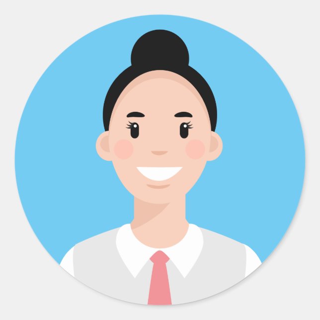Autocollant rond classique professionnel Avatar (Devant)