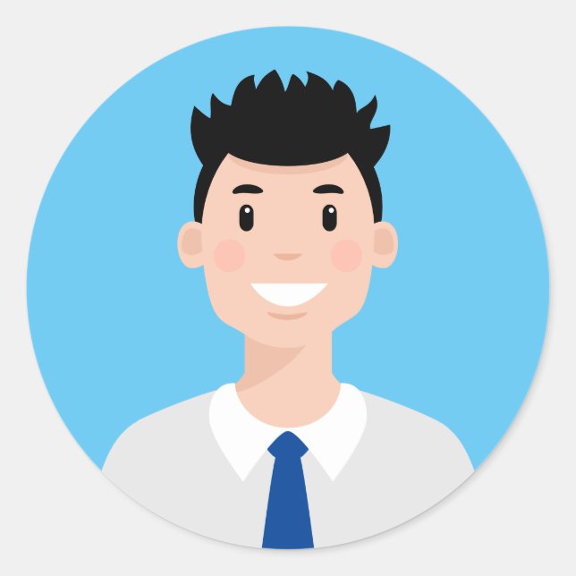 Autocollant rond classique professionnel Avatar (Devant)