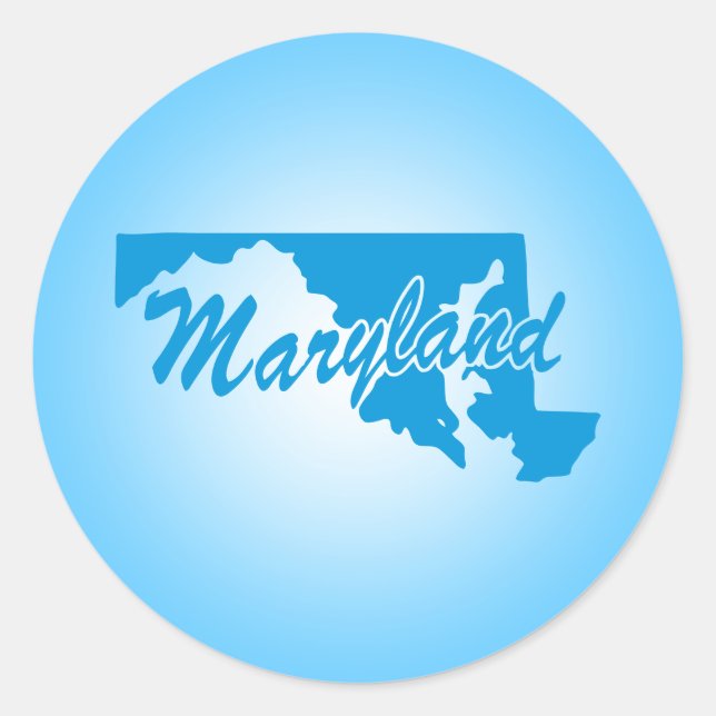 Autocollant rond classique State Maryland (Devant)