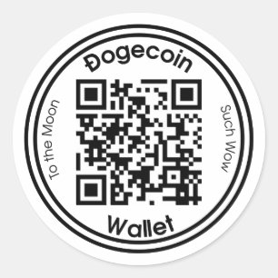 Autocollant rond de code du portefeuille QR de