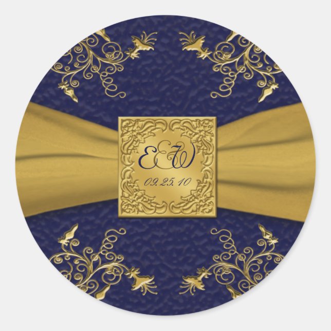 Autocollant rond de diamètre 1,5 po de la marine e (Devant)