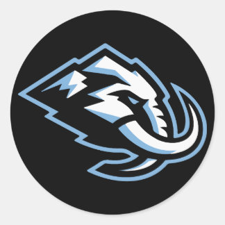 Autocollant rond de Hockey Mammoth Utah