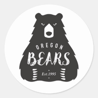 Autocollant rond de logo, brillant, petit, 1 pouce