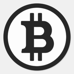 Autocollant rond de logo de Bitcoin